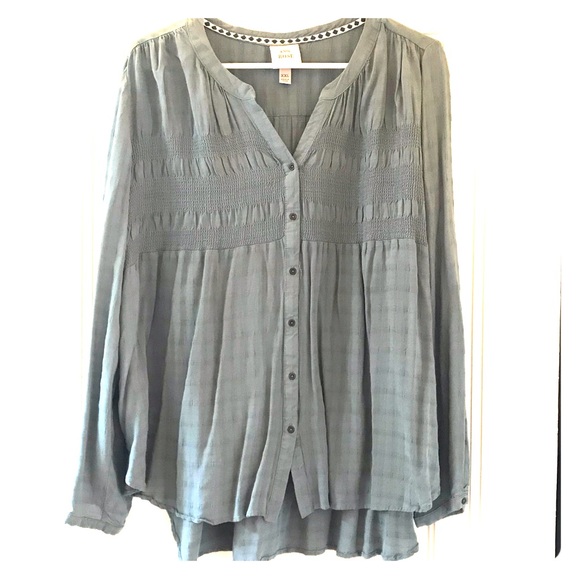 Knox Rose Tops - Slate blue blouse